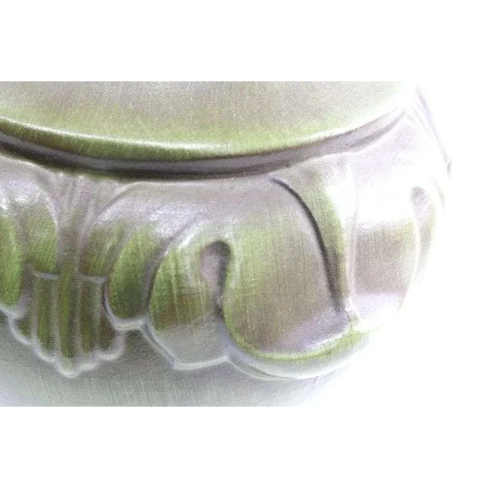 Vintage Haeger Art Pottery green glazed 12